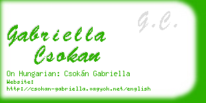 gabriella csokan business card