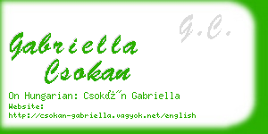 gabriella csokan business card